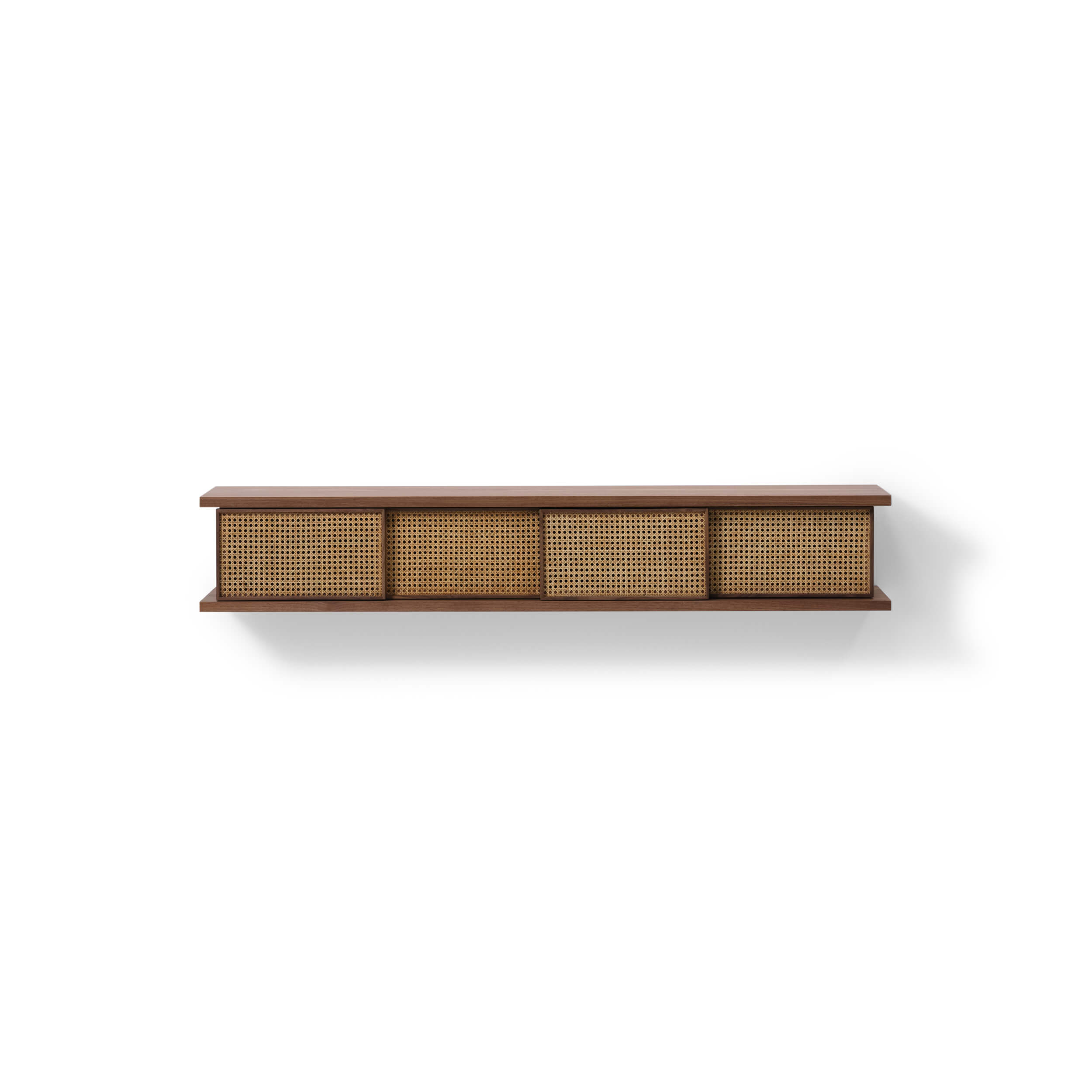 EQ3 Plank Cane Wall Shelf Natural Storage Solution